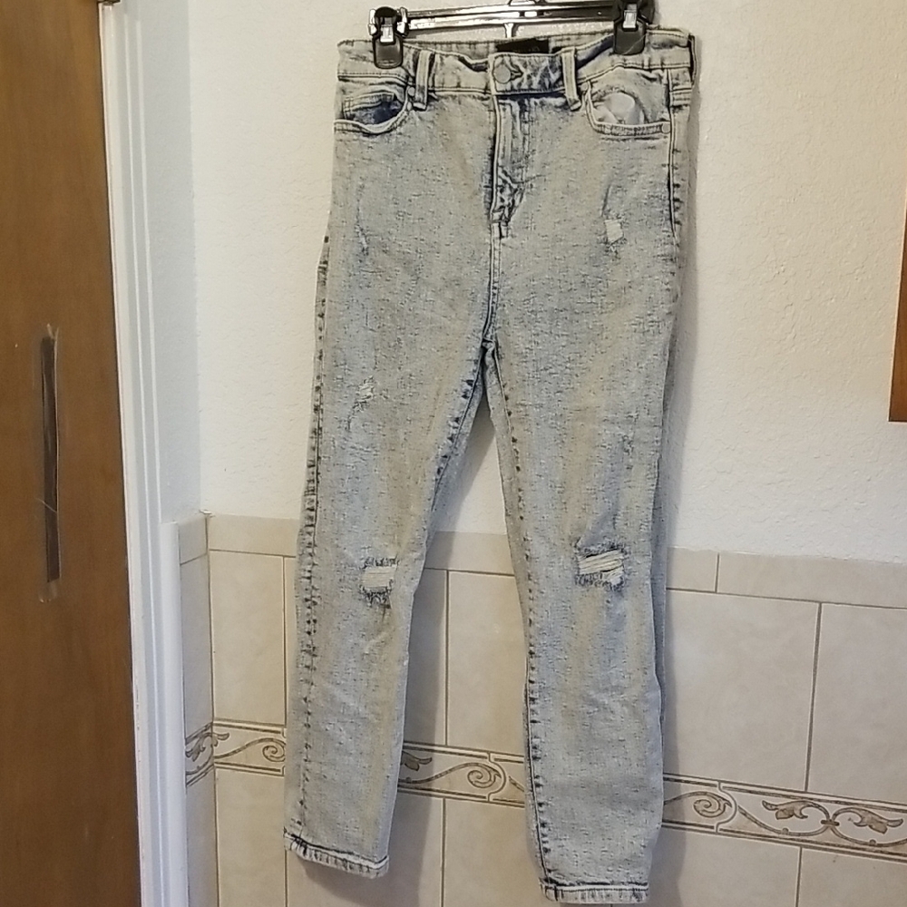 Kendall & Kylie Light Blue Distressed Skinny Jeans
